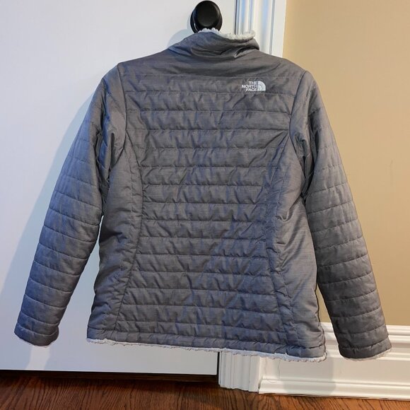 The North Face Girls' Mossbud Swirl Reversible Jacket, XL - Picture 2 of 5
